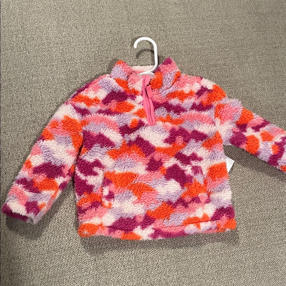 Cat & Jack Pink and Orange Fleece Pullover